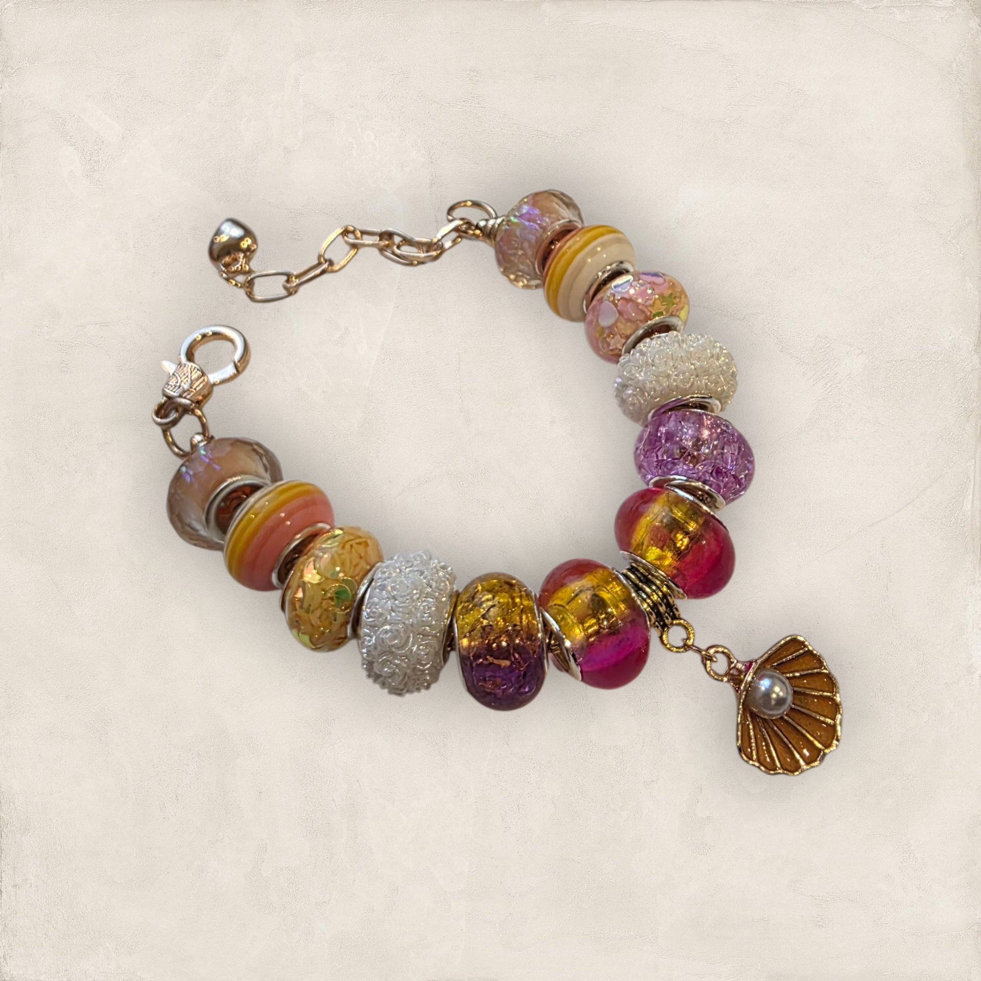Seashell Pearl Bracelet