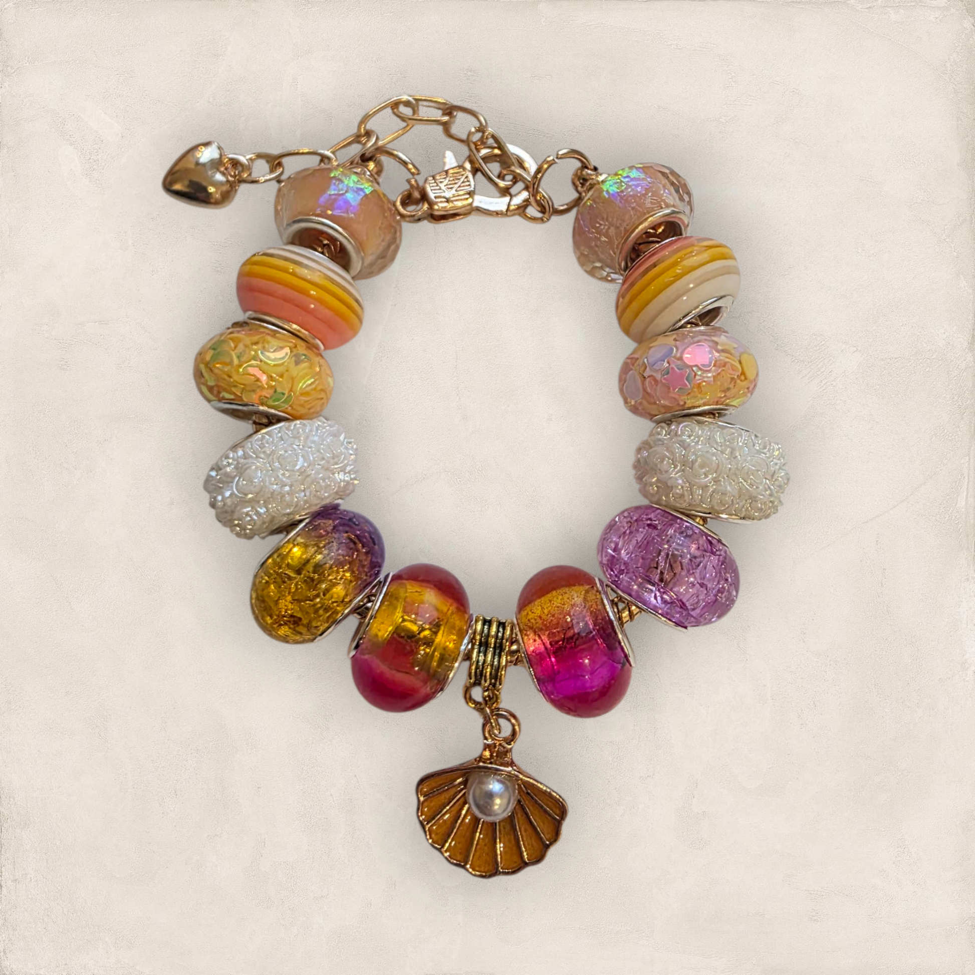 Seashell Pearl Bracelet